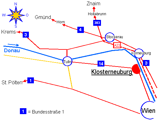 Lageplan bersicht, Stadtapotheke Klosterneuburg